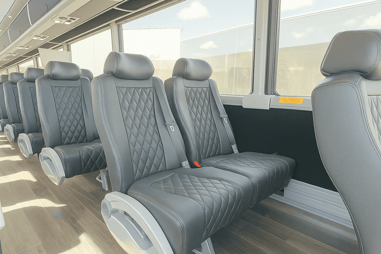 interior of Coach Bus Scottsdale charter bus